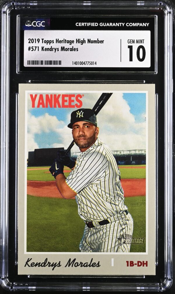 CGC Cards | Gem Mint 10 | Baseball 2019 Topps Heritage High Number 571 Kendrys Morales (Graded)