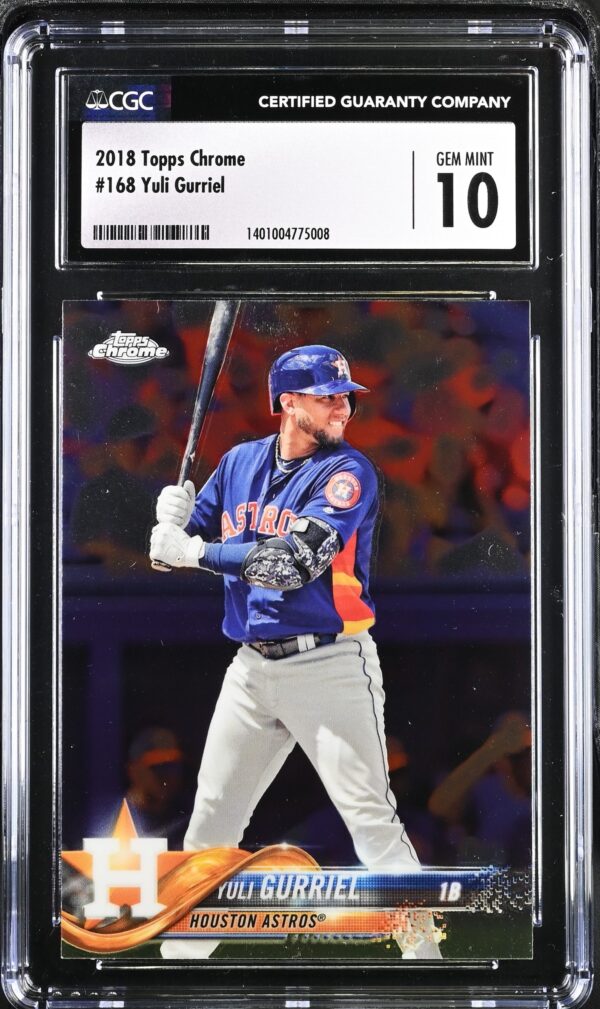 CGC Cards | Gem Mint +9.5 | Baseball 2018 Topps Chrome 168 Yuli Gurriel (Graded)